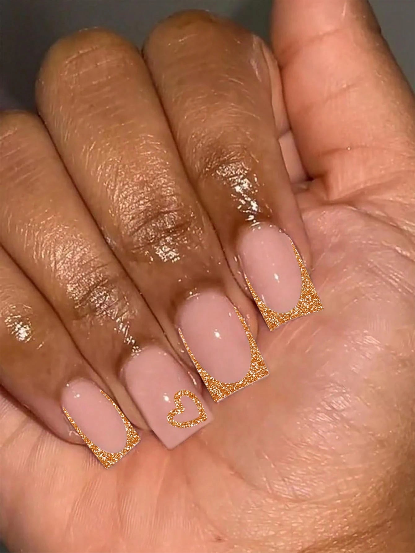 24pcs Ballerina Press - On Nails — Black French Tip Love Design Summer Nails in 19 Colors - Mzunye