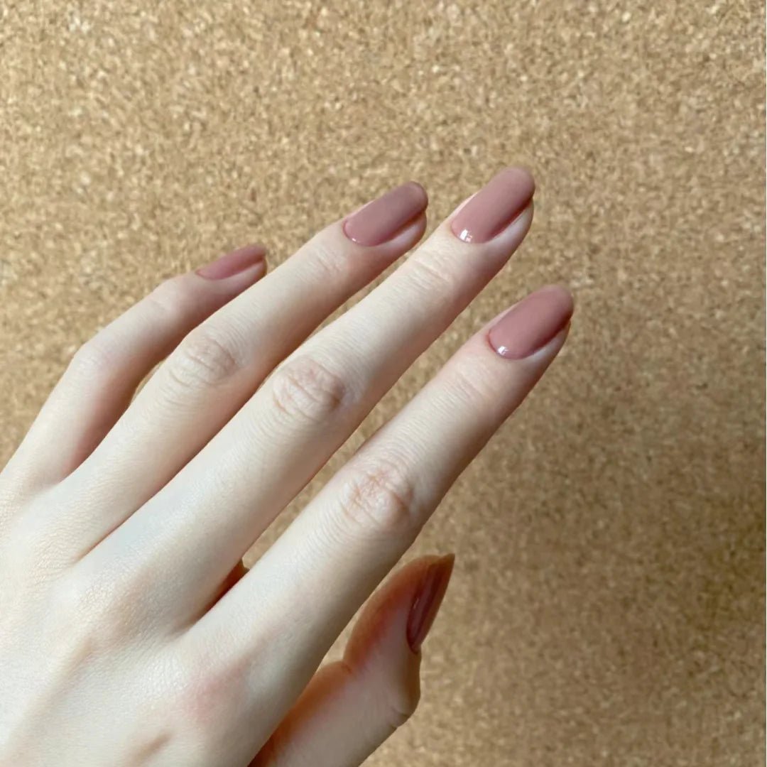 24Pcs French Tip Press-On Nails — Minimalist Square Full Cover Fake Nails with Glue | Mzunye