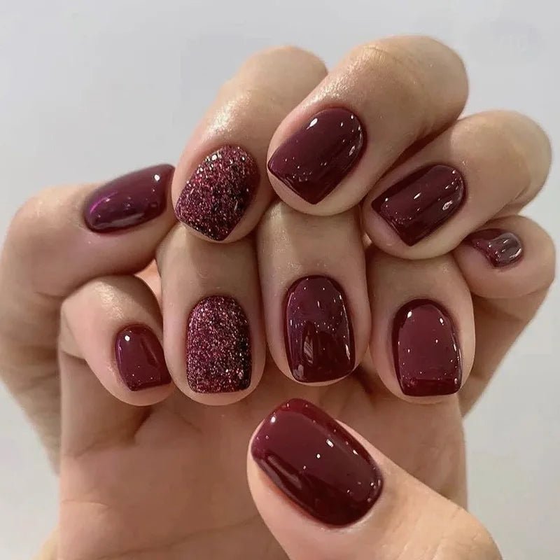 24pcs Oval Short Ombré Press - On Nails — Spring Pink Wearable Nail Art for Women & Girls - Mzunye