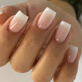 24pcs Oval Short Ombré Press - On Nails — Spring Pink Wearable Nail Art for Women & Girls - Mzunye