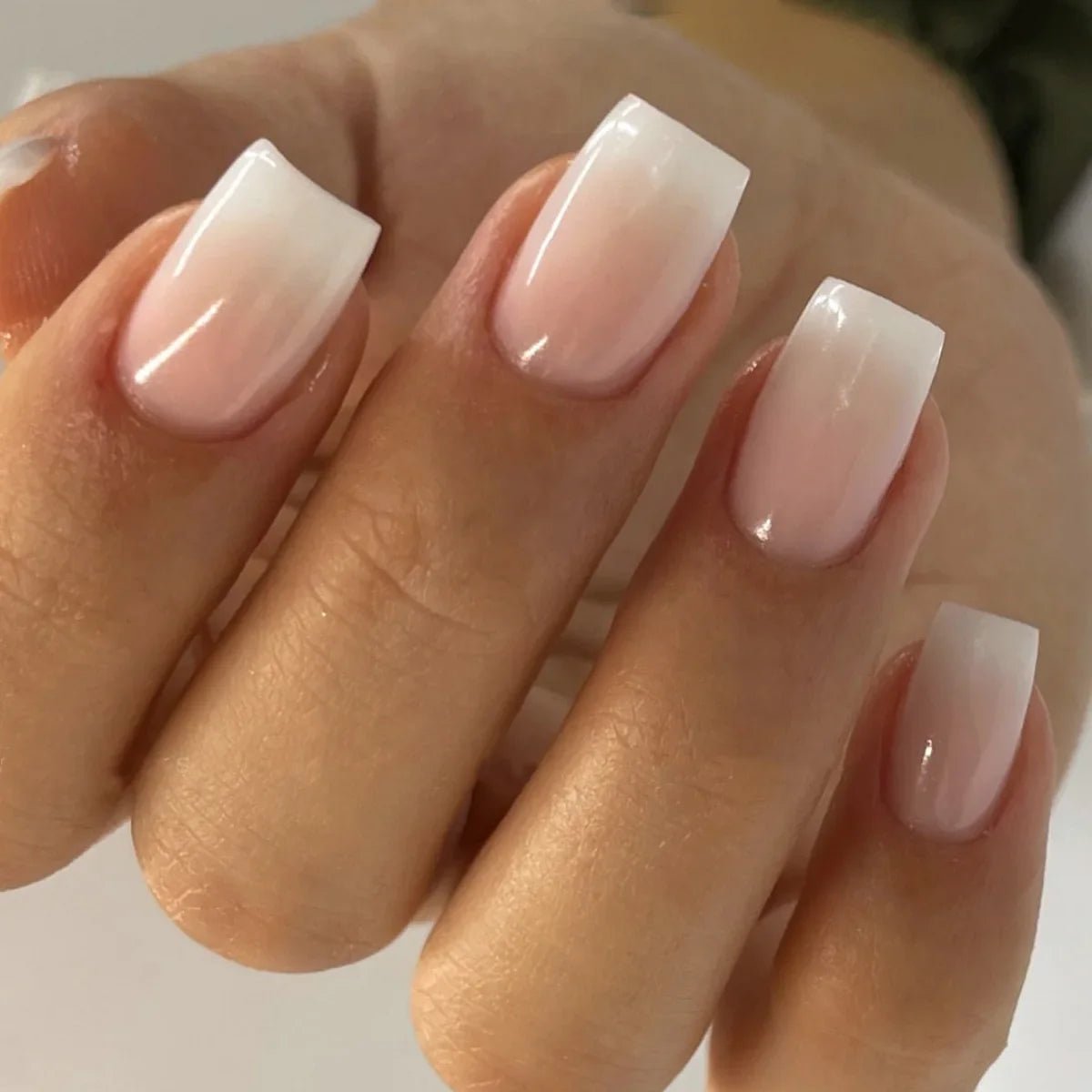24pcs Oval Short Ombré Press - On Nails — Spring Pink Wearable Nail Art for Women & Girls - Mzunye