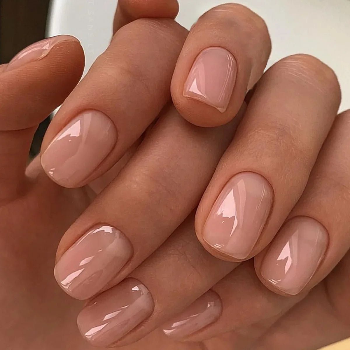 24pcs Oval Short Ombré Press - On Nails — Spring Pink Wearable Nail Art for Women & Girls - Mzunye