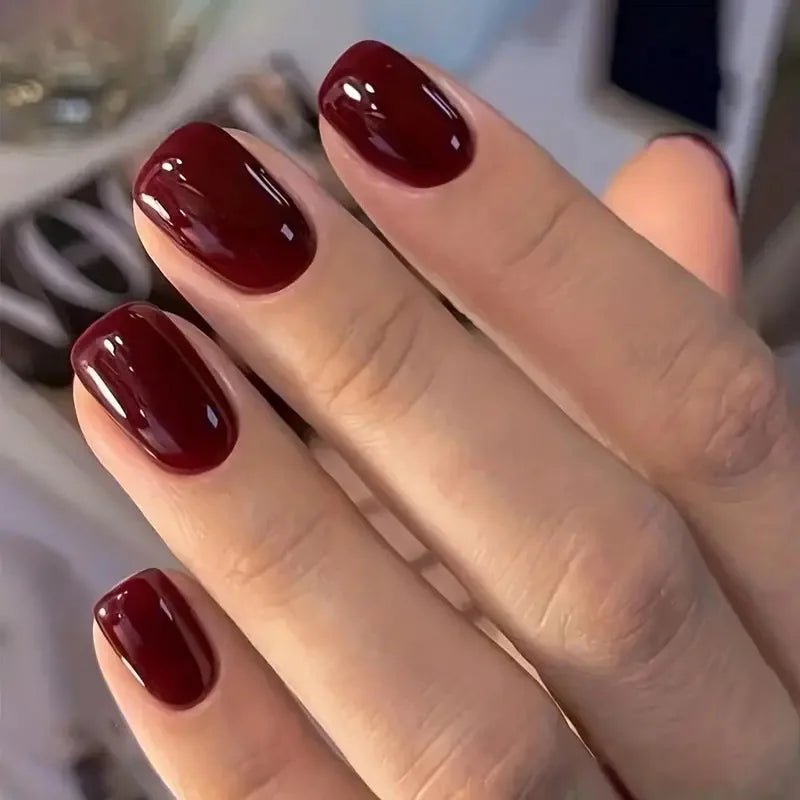 24pcs Oval Short Ombré Press - On Nails — Spring Pink Wearable Nail Art for Women & Girls - Mzunye