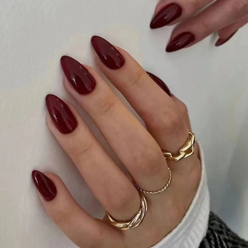 24pcs Oval Short Ombré Press - On Nails — Spring Pink Wearable Nail Art for Women & Girls - Mzunye