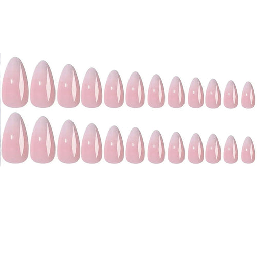 24pcs Square Press - On Nails — Spring & Summer Gel Finish Short Manicure Set - Mzunye
