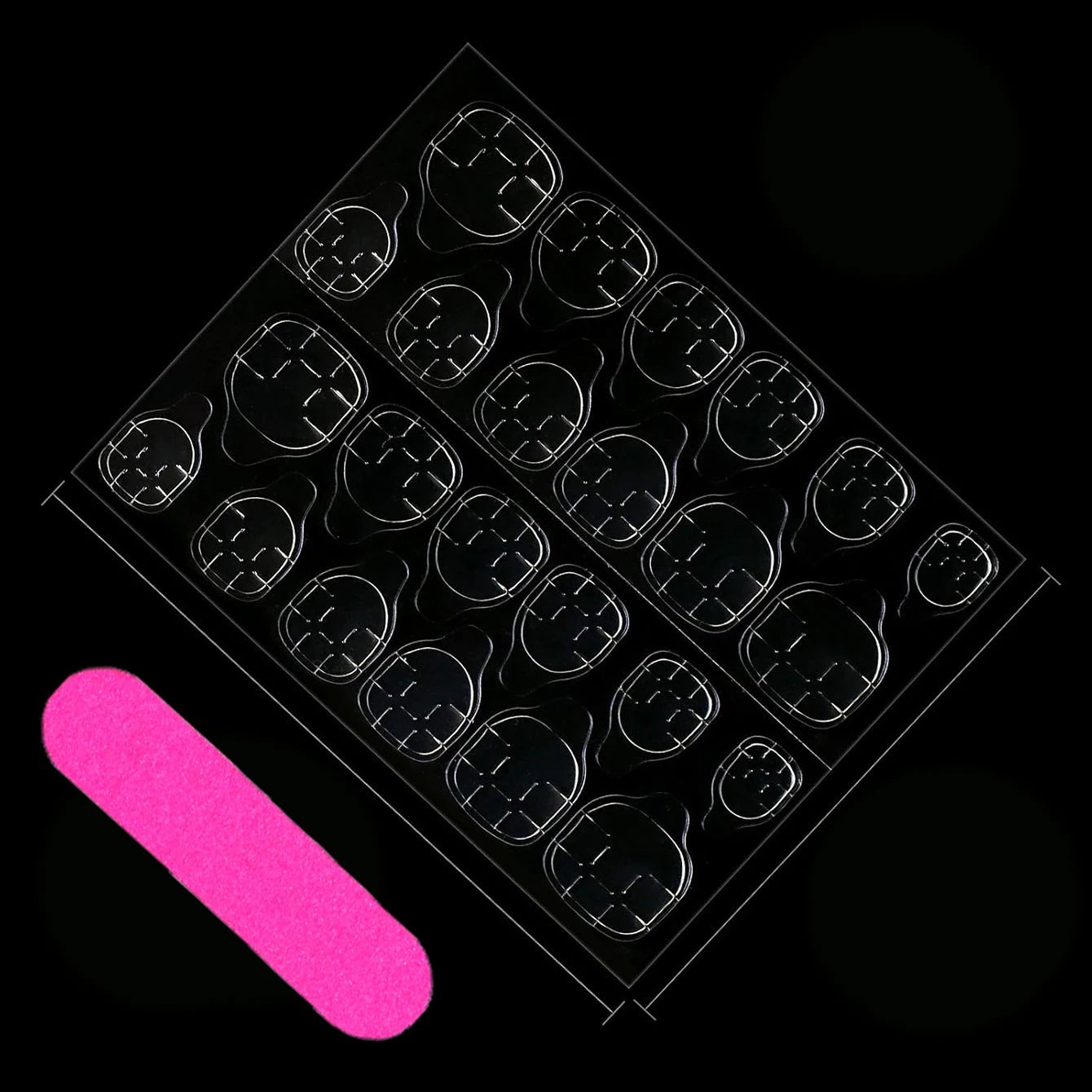 24pcs Square Press - On Nails — Spring & Summer Gel Finish Short Manicure Set - Mzunye