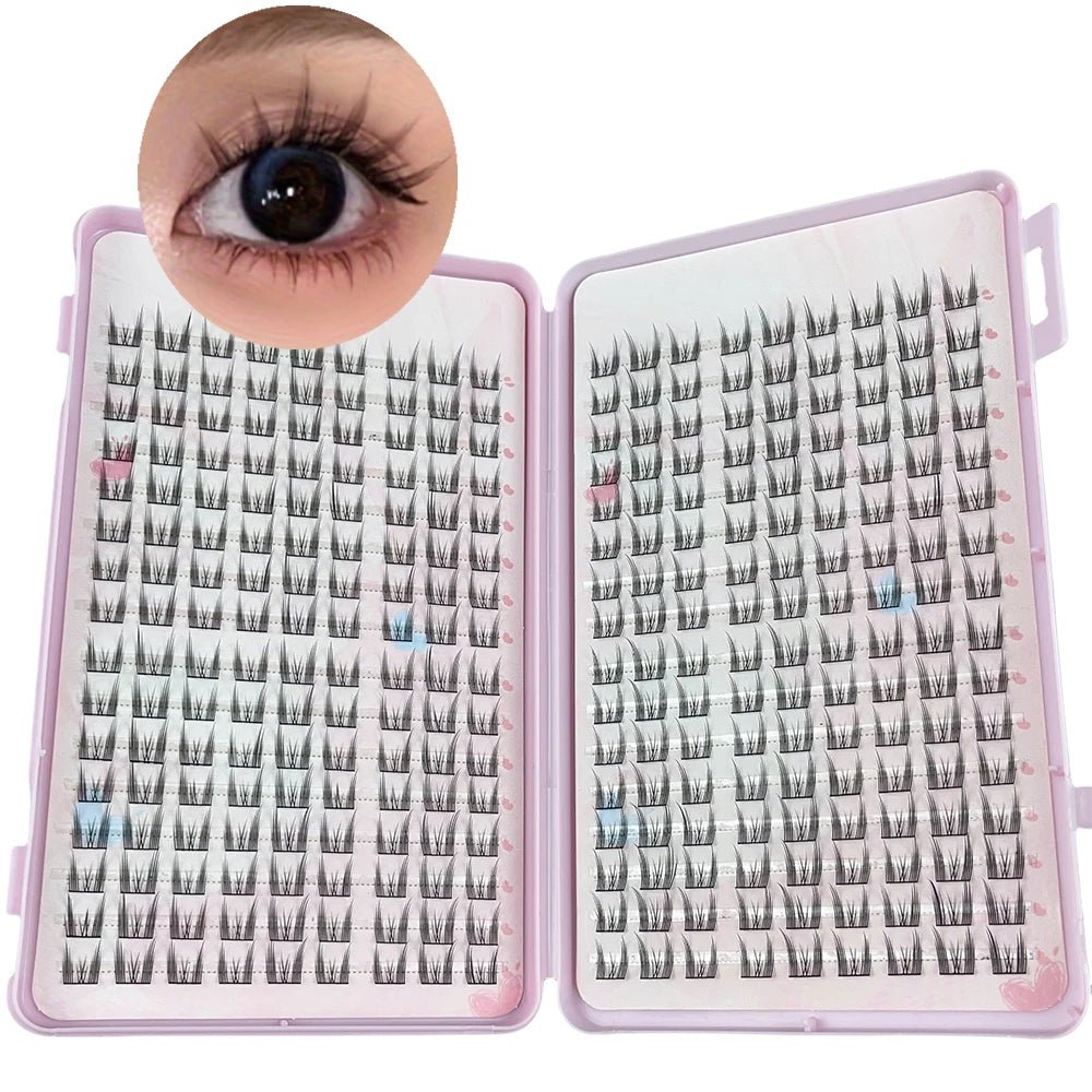 288 Piece Cat Eye C - Curl Lash Extensions — 10–14mm Natural Lightweight Volume - Mzunye