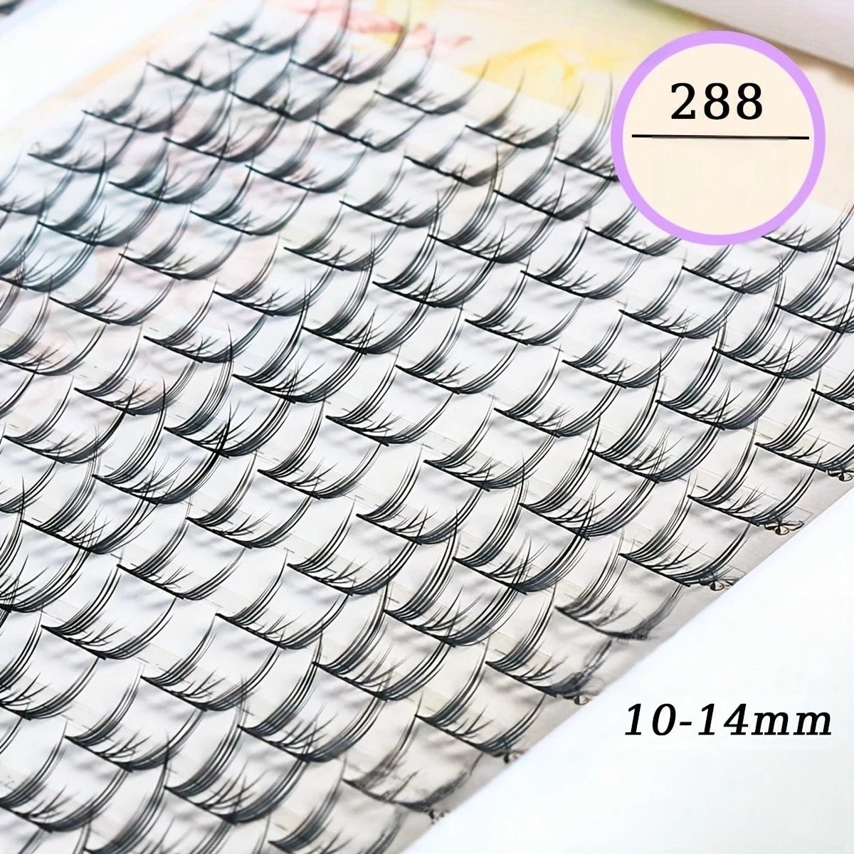 288 Piece Cat Eye C - Curl Lash Extensions — 10–14mm Natural Lightweight Volume - Mzunye