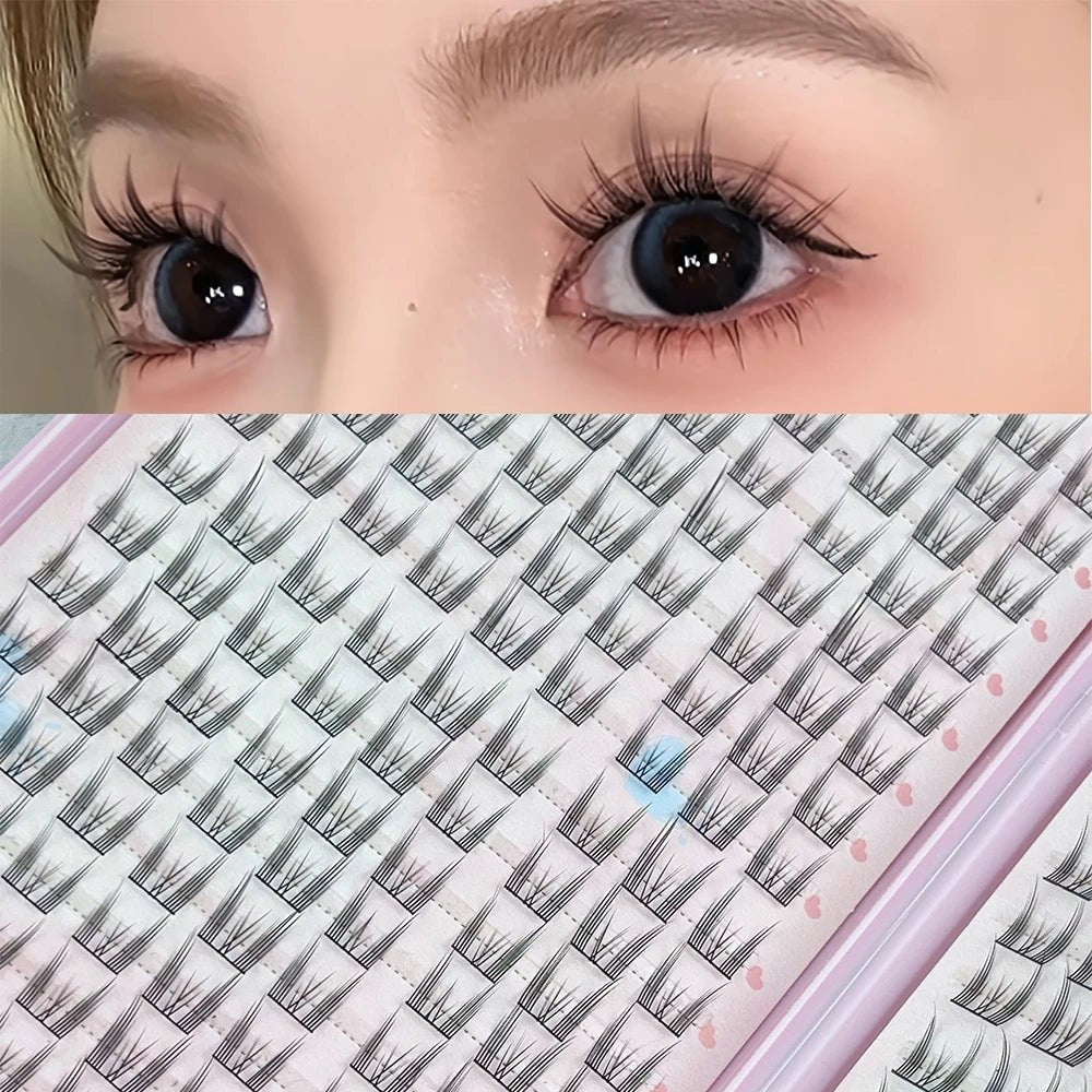 288 Piece Cat Eye C - Curl Lash Extensions — 10–14mm Natural Lightweight Volume - Mzunye