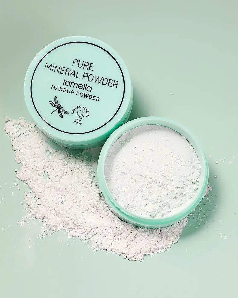 3 - Color Loose Powder – Oil Control Long - Lasting Setting Powder with Puff - Mzunye