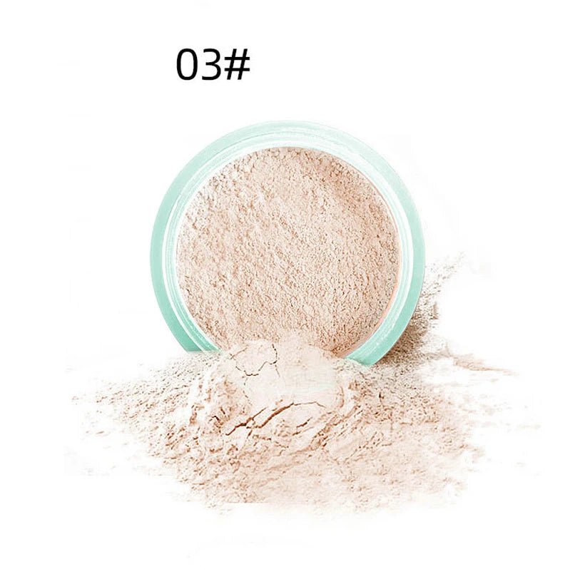 3 - Color Loose Powder – Oil Control Long - Lasting Setting Powder with Puff - Mzunye