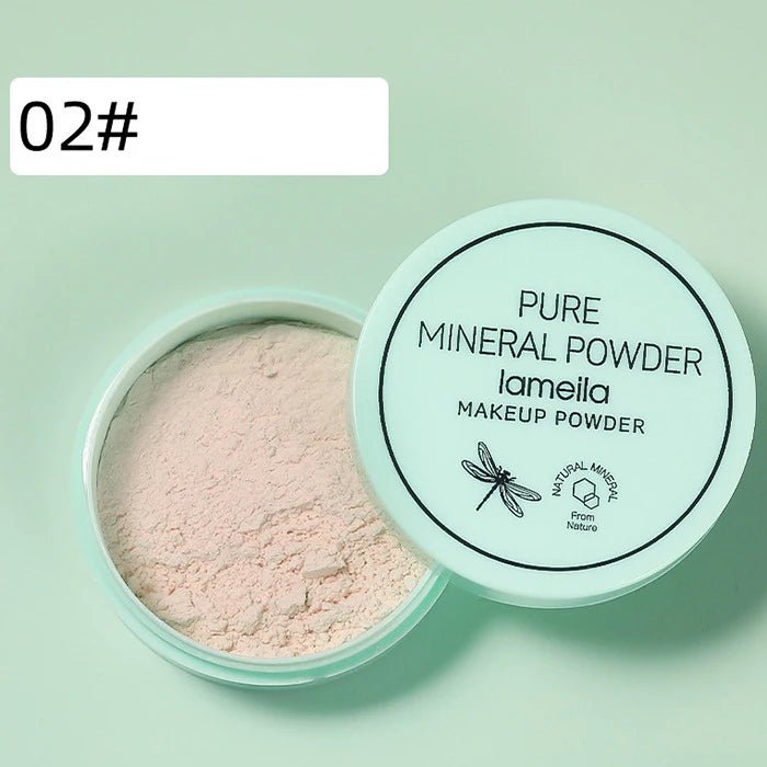 3 - Color Loose Powder – Oil Control Long - Lasting Setting Powder with Puff - Mzunye