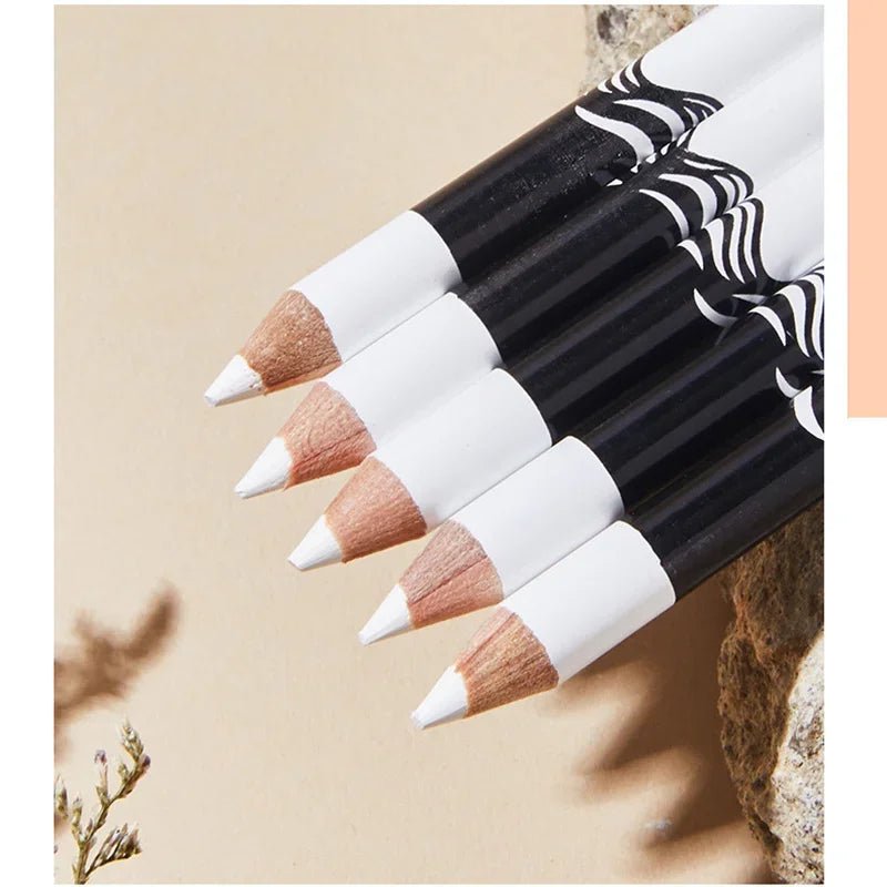 3 - Pack Matte White Eyeliner Pencils — Waterproof, Fast - Drying & Long - Lasting - Mzunye