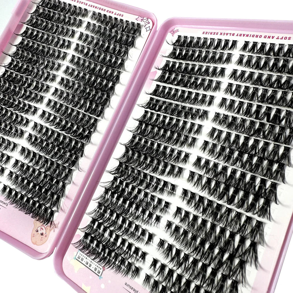 3D Wispy Cat & Fox Eye Lash Clusters — Left & Right Segmented DIY Extensions - Mzunye
