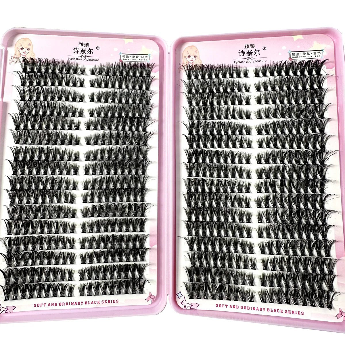 3D Wispy Cat & Fox Eye Lash Clusters — Left & Right Segmented DIY Extensions - Mzunye