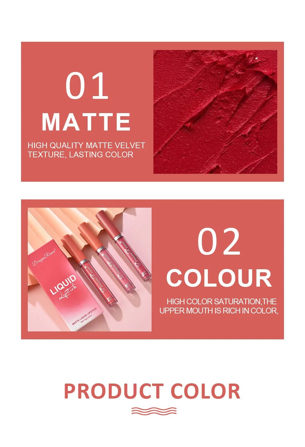 3pc Korean Matte Liquid Lipstick Set — Long - Lasting Waterproof Lip Makeup for Women - Mzunye