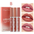 3pc Korean Matte Liquid Lipstick Set — Long - Lasting Waterproof Lip Makeup for Women - Mzunye