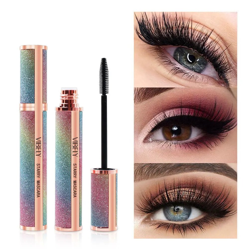 4D Starry Sky Black Mascara — Volumising, Curling, Waterproof & Non - Transferring - Mzunye