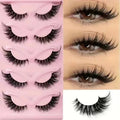 5 Pairs Elongating Cat Eye Faux Lashes — Wispy, Lifted & Natural - Looking - Mzunye
