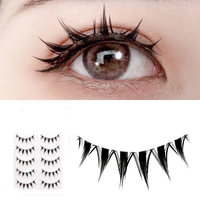 5 Pairs Ultra - Fine Air Lashes — Transparent Band, Japanese - Style Natural Lash Extensions - Mzunye