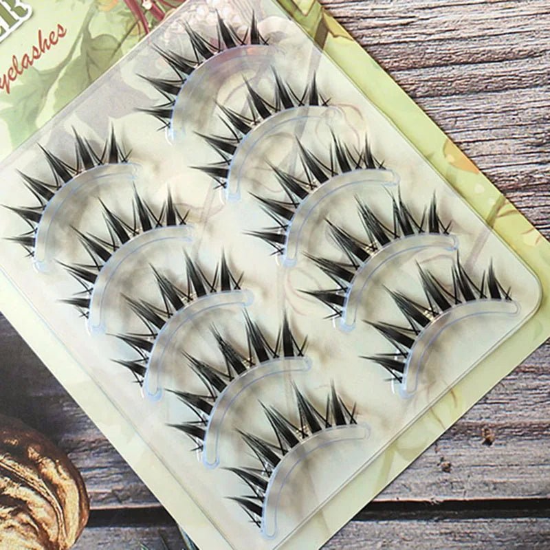 5 Pairs Ultra - Fine Air Lashes — Transparent Band, Japanese - Style Natural Lash Extensions - Mzunye