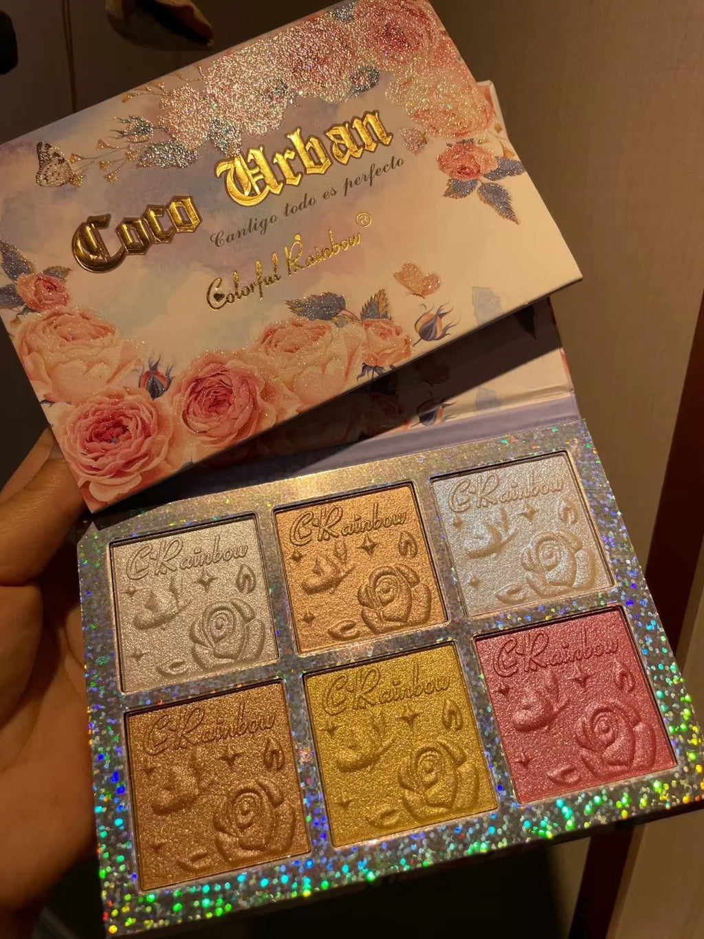 6 - Color Highlight & Blush Palette — Pearlescent Glow, Contour & Eyeshadow - Mzunye