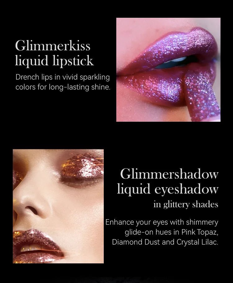 7 Color Glitter Metallic Lipstick — Waterproof Diamond Pearlescent Lip Gloss for Women - Mzunye