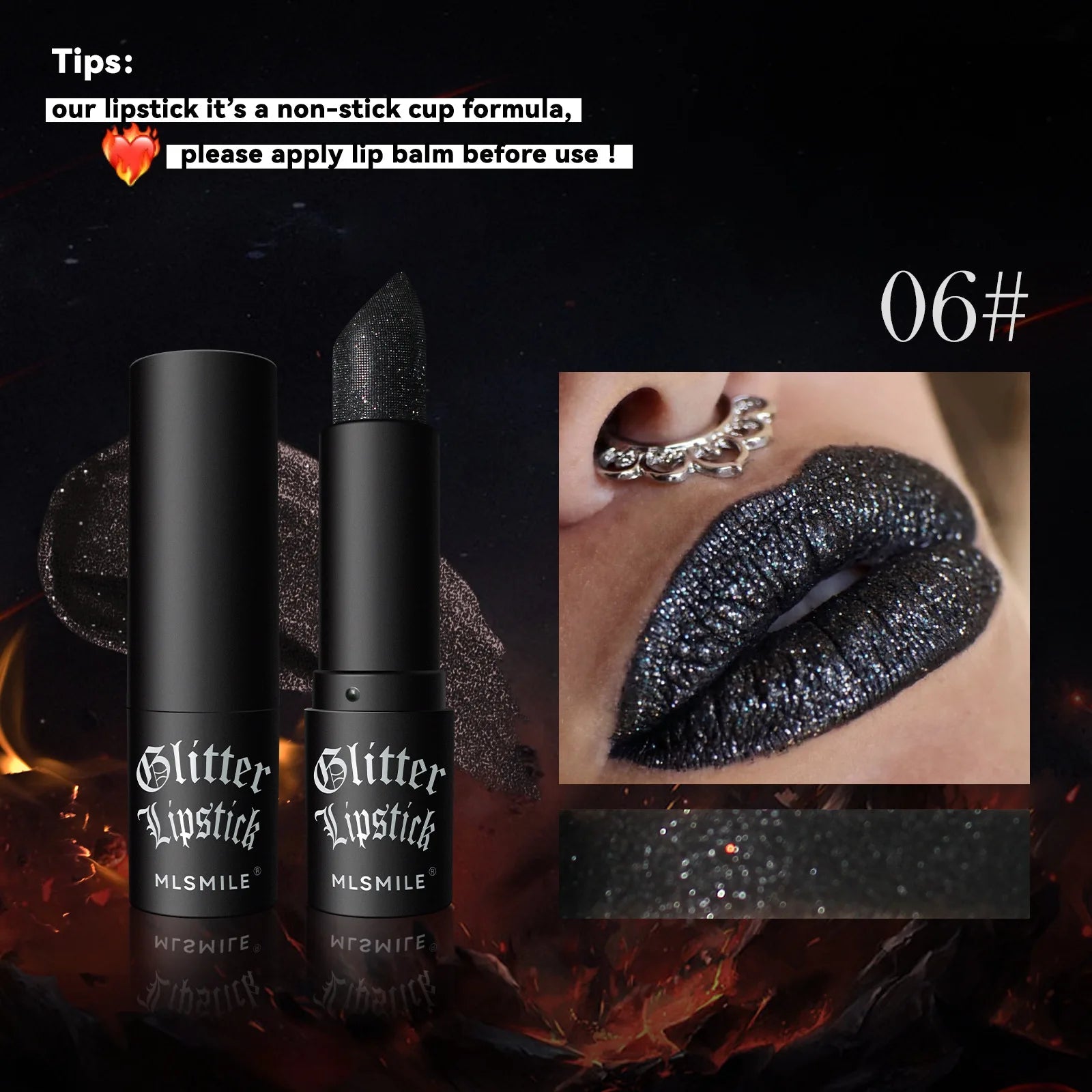7 Color Glitter Metallic Lipstick — Waterproof Diamond Pearlescent Lip Gloss for Women - Mzunye