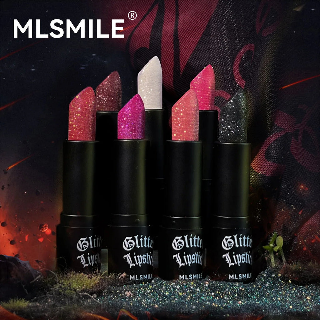 7 Color Glitter Metallic Lipstick — Waterproof Diamond Pearlescent Lip Gloss for Women - Mzunye