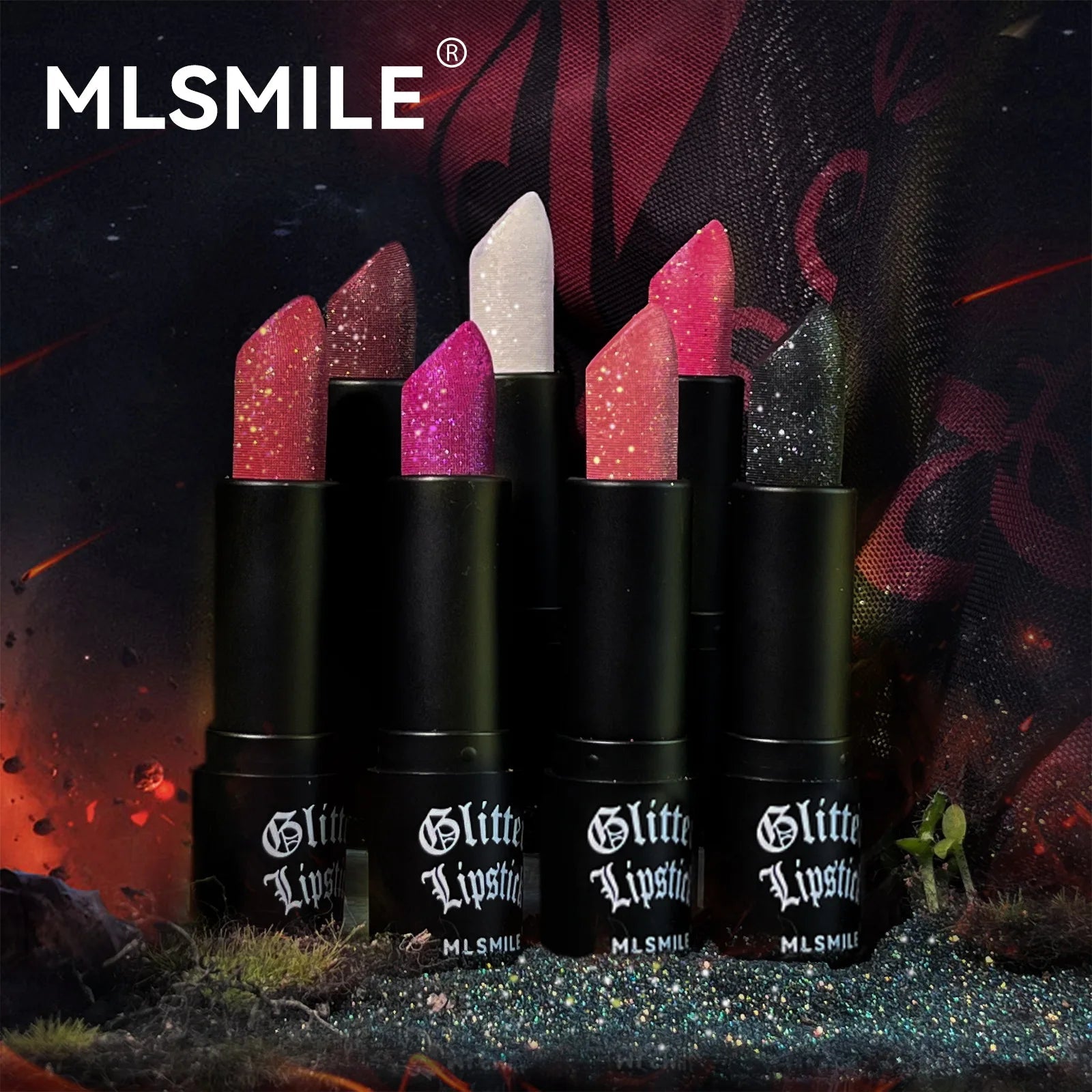 7 Color Glitter Metallic Lipstick — Waterproof Diamond Pearlescent Lip Gloss for Women - Mzunye