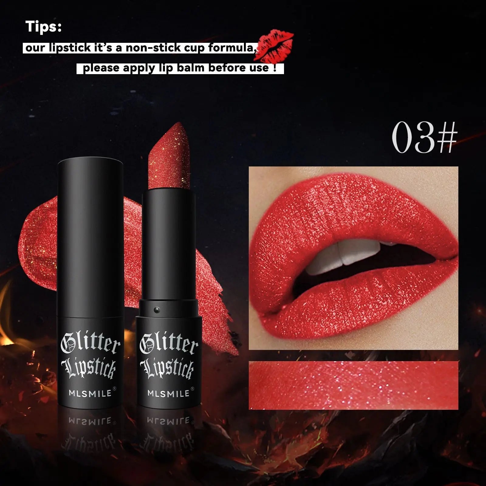 7 Color Glitter Metallic Lipstick — Waterproof Diamond Pearlescent Lip Gloss for Women - Mzunye