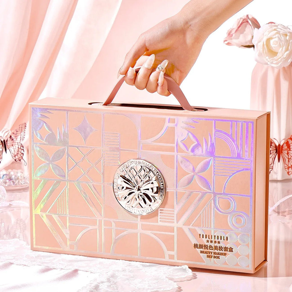 9 - Piece Full Face Makeup Gift Box — Lipstick, Eyeshadow, BB Cream & More - Mzunye