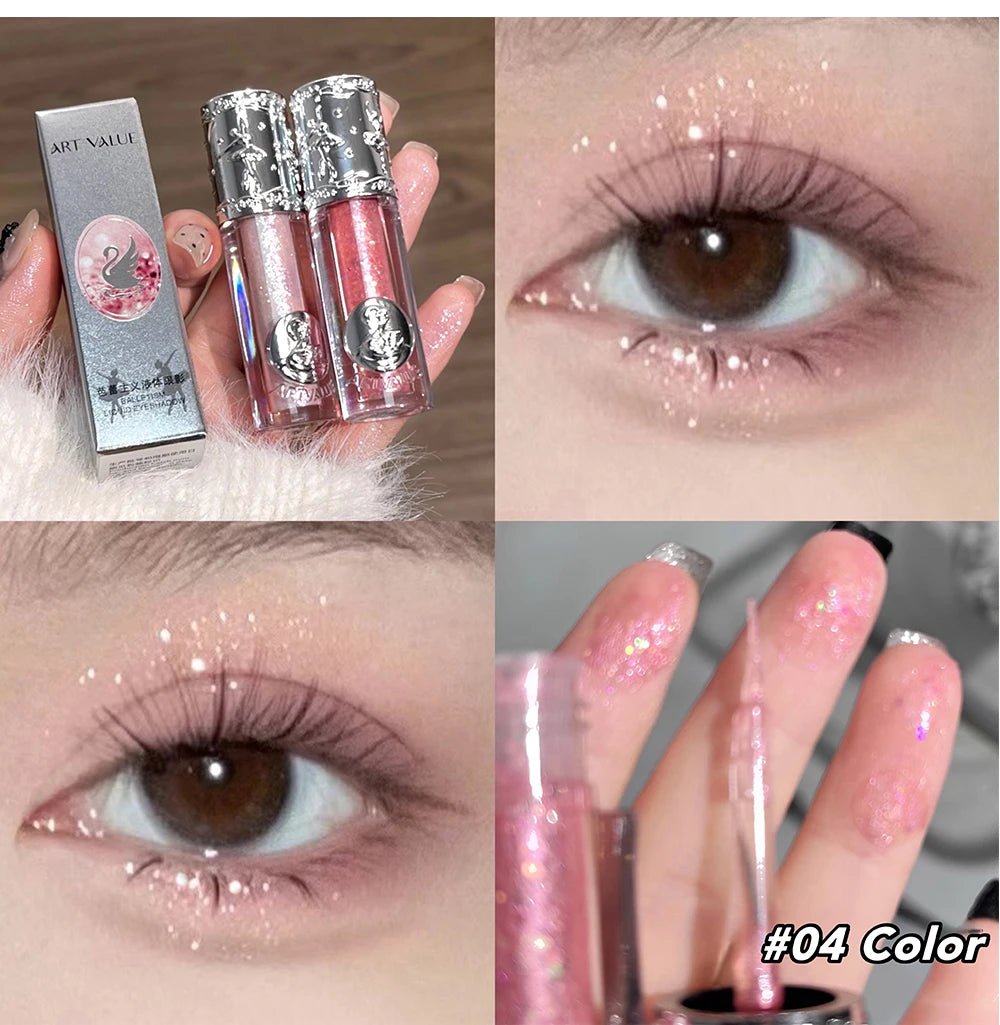 Balletism Liquid Eyeshadow — Fine Shimmer Highlight Eye Glam - Mzunye