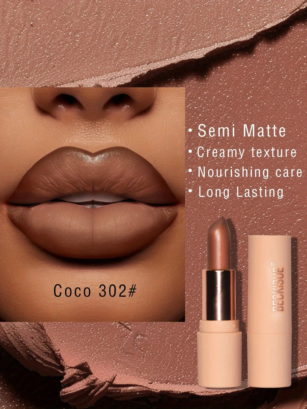 Bare Matte Silky Lipstick — Long - Lasting Waterproof Glossy Finish in 4 Shades - Mzunye