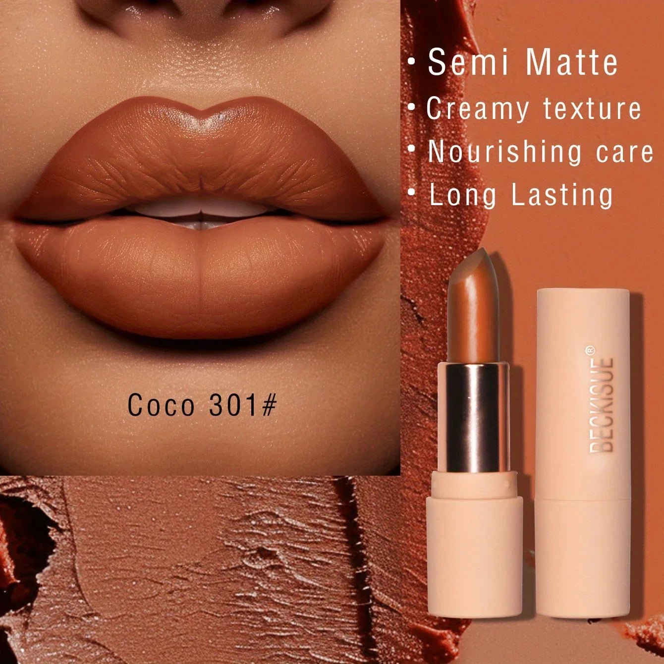 Bare Matte Silky Lipstick — Long - Lasting Waterproof Glossy Finish in 4 Shades - Mzunye