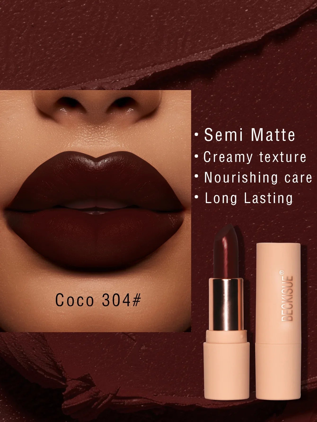 Bare Matte Silky Lipstick — Long - Lasting Waterproof Glossy Finish in 4 Shades - Mzunye