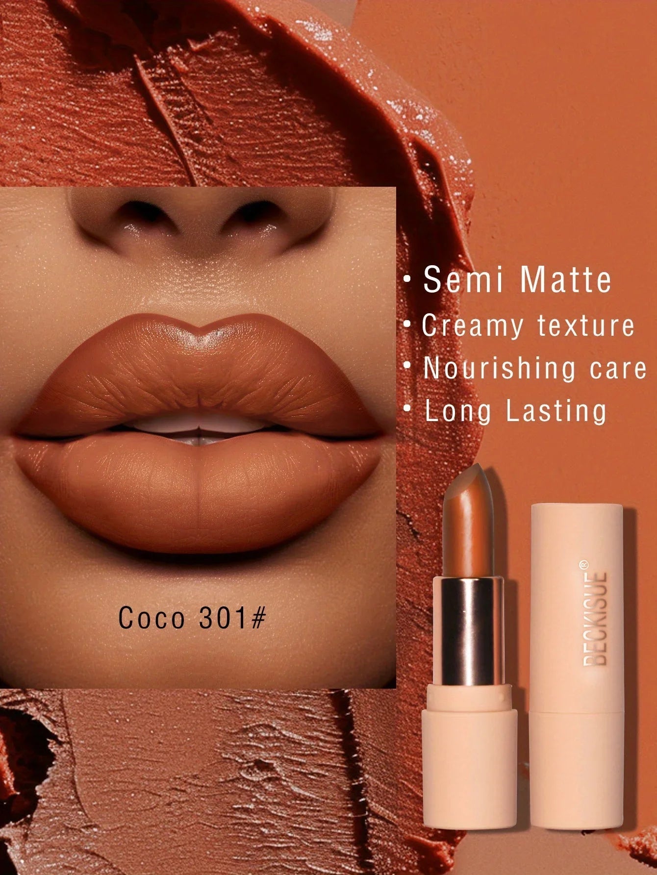 Bare Matte Silky Lipstick — Long - Lasting Waterproof Glossy Finish in 4 Shades - Mzunye