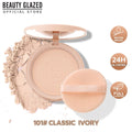 BEAUTY GLAZED Matte Face Powder – Oil Control Long - Lasting Setting Powder with Mirror - Mzunye