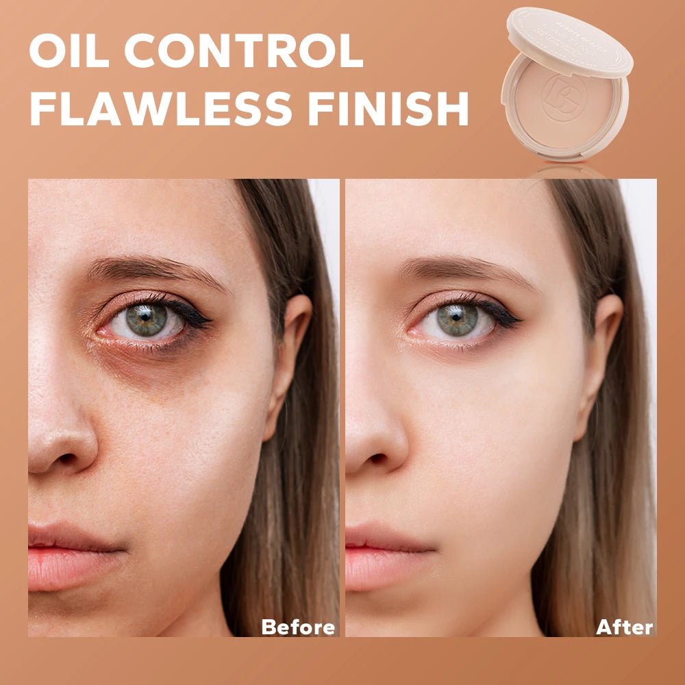 BEAUTY GLAZED Matte Face Powder – Oil Control Long - Lasting Setting Powder with Mirror - Mzunye