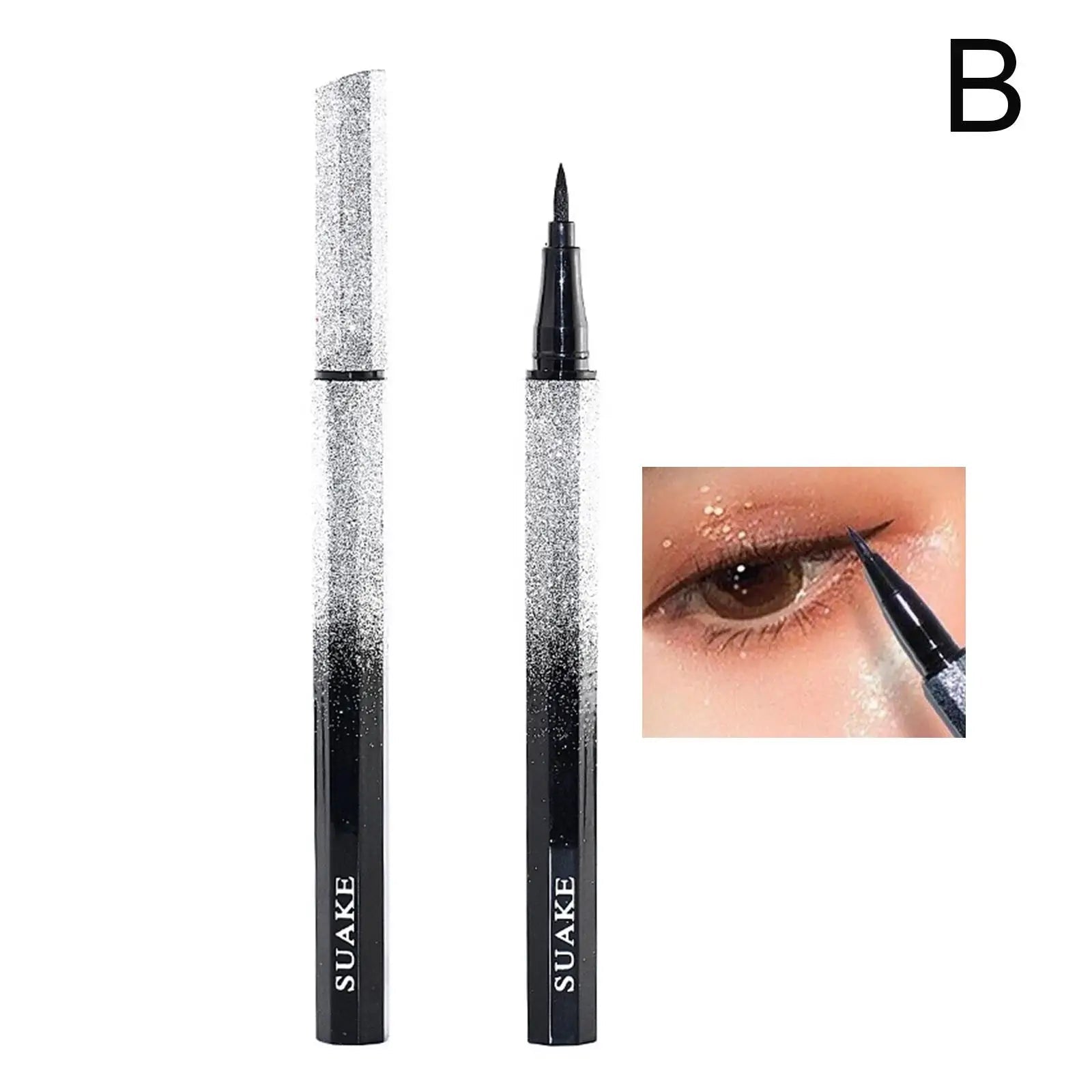 Black Liquid Eyeliner Pen — Waterproof, Quick - Dry, Precision Tip & Long - Lasting - Mzunye