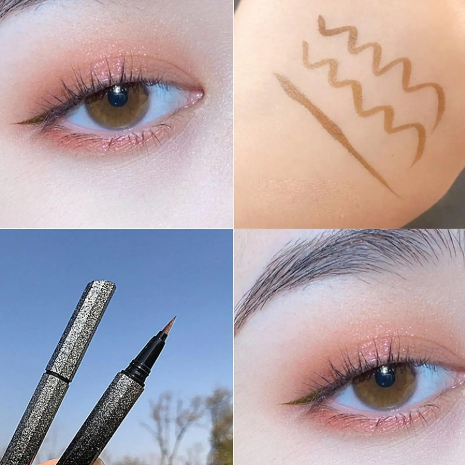Black Liquid Eyeliner Pen — Waterproof, Quick - Dry, Precision Tip & Long - Lasting - Mzunye