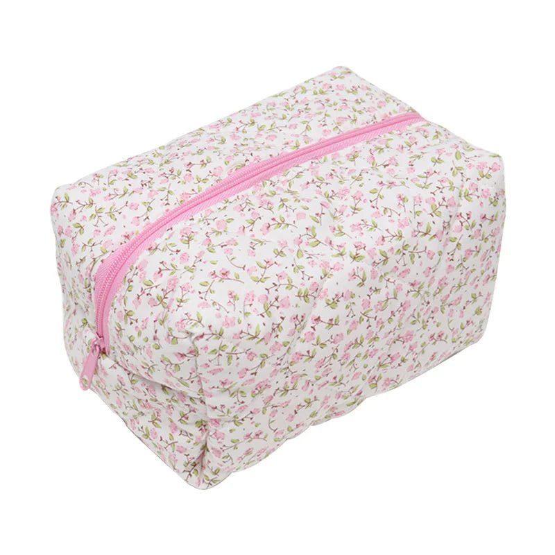 Bow Cosmetic Bag – Floral Makeup & Skincare Travel Organizer - Mzunye