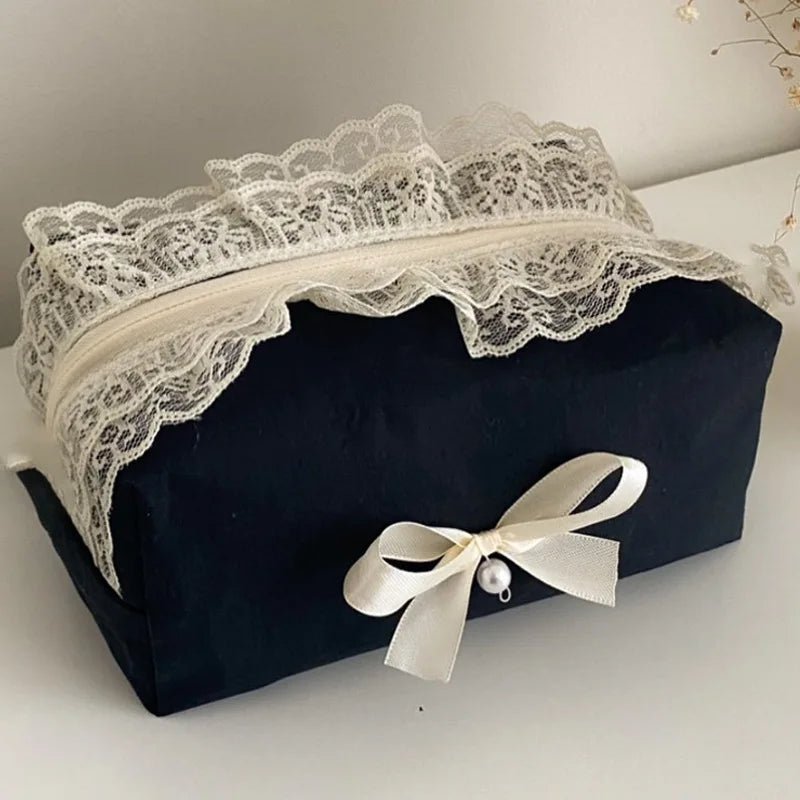 Bow Cosmetic Bag – Floral Makeup & Skincare Travel Organizer - Mzunye