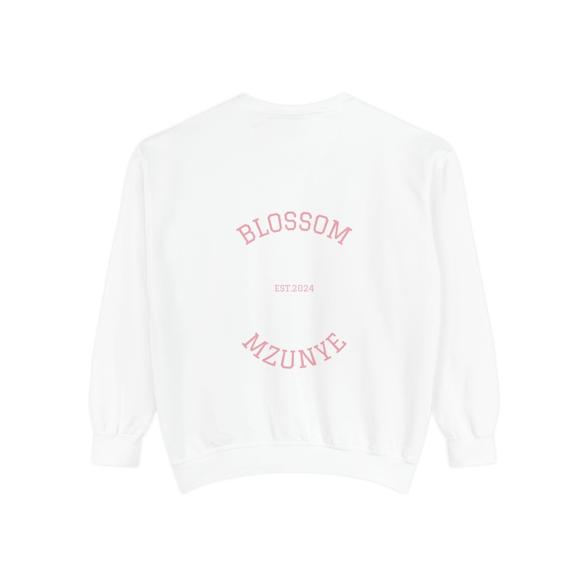 Butterfly Blossom Sweatshirt — Floral Vintage Moth Graphic with "BLOSSOM MZUNYE" Back Print - Mzunye
