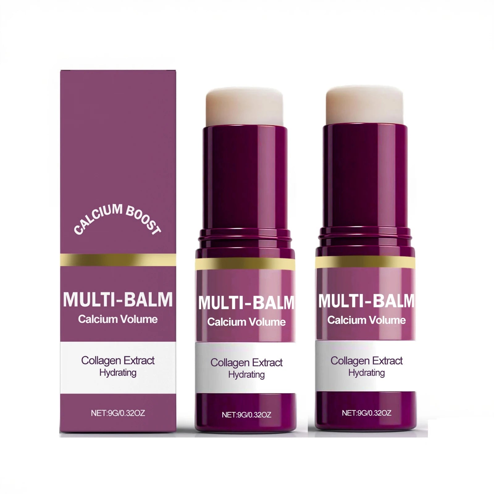 Calcium & Collagen Volume Balm Stick | Anti - Wrinkle, Hydrating Face Cream for Eyes, Neck & Face — 1, 2 & 3 - Piece Sets - Mzunye