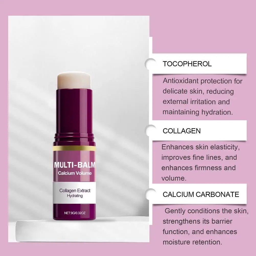 Calcium & Collagen Volume Balm Stick | Anti - Wrinkle, Hydrating Face Cream for Eyes, Neck & Face — 1, 2 & 3 - Piece Sets - Mzunye