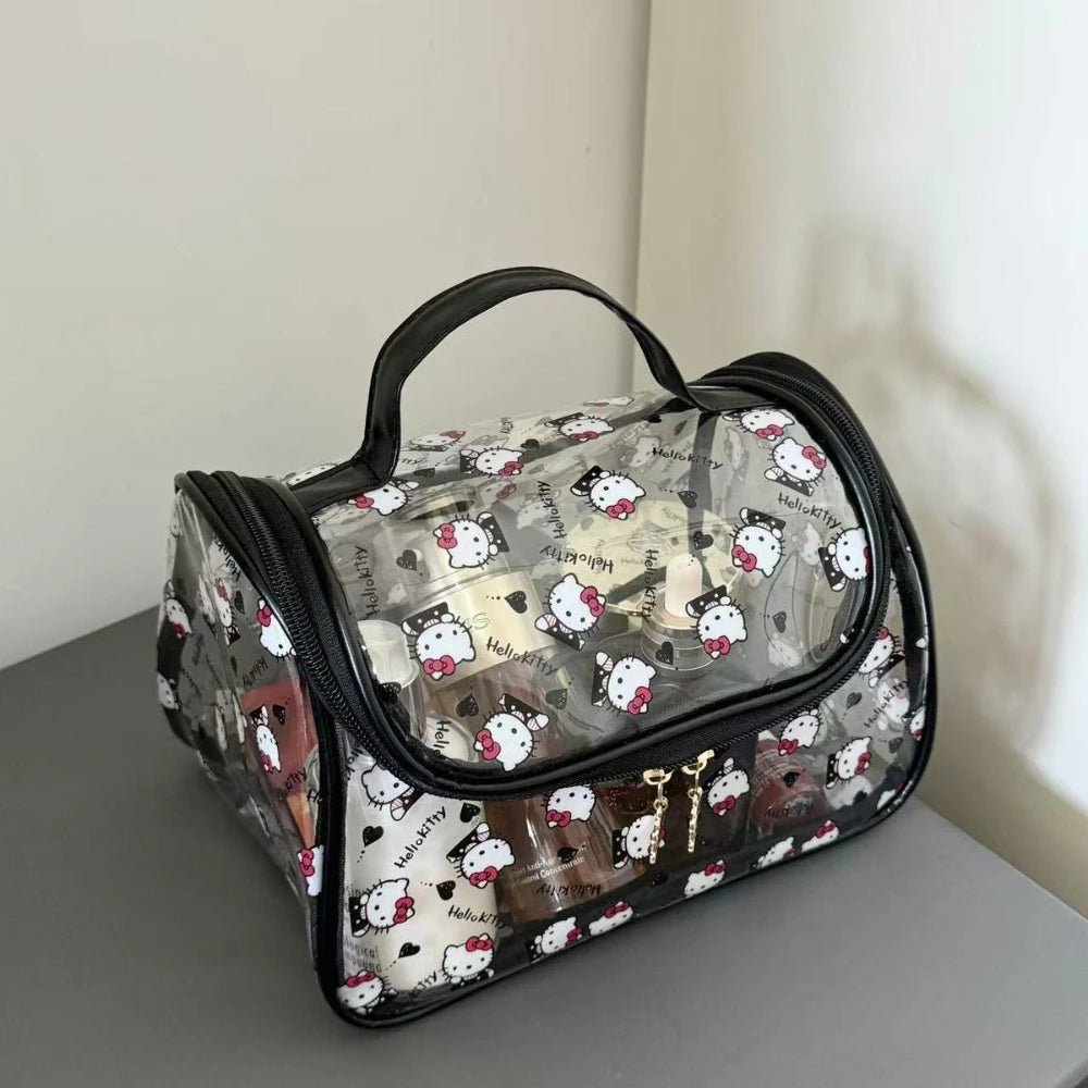 Cartoon Transparent Travel Cosmetic Bag – Portable Makeup & Toiletry Organizer - Mzunye
