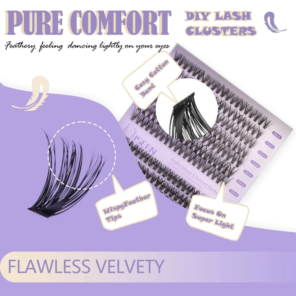 Cat Eye Lash Clusters — Individual Mixed Length DIY Eyelash Extensions - Mzunye