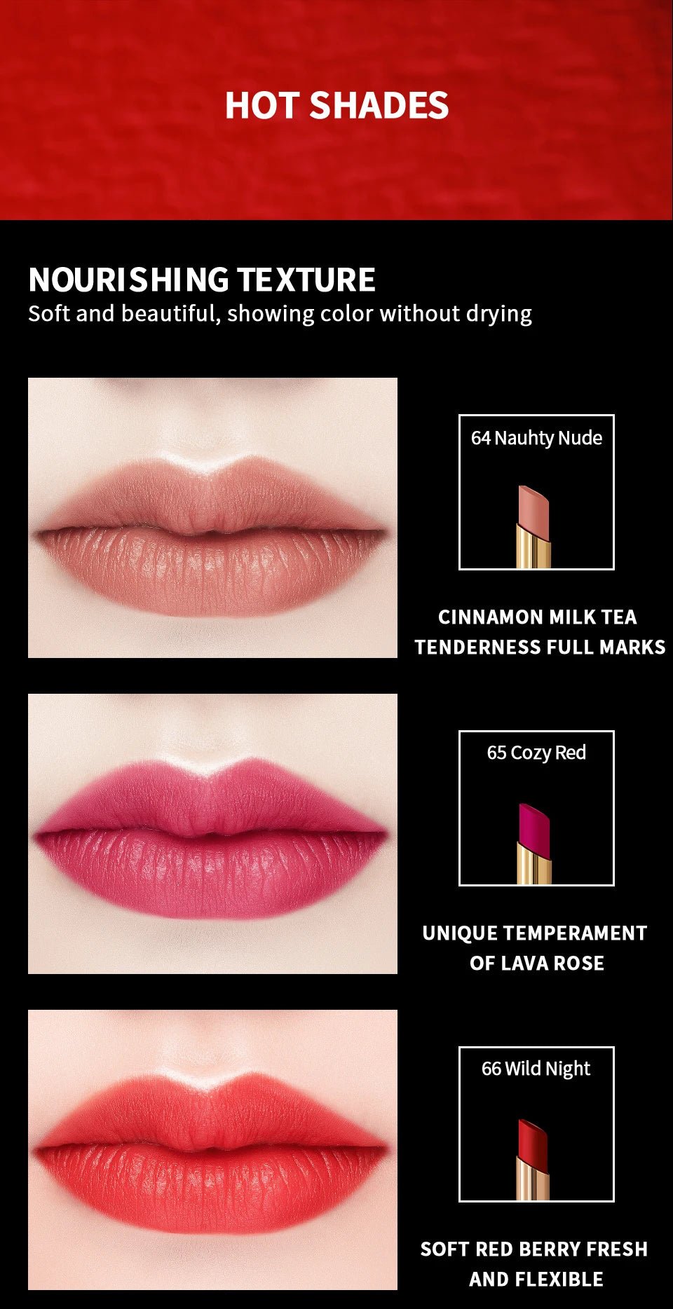 CHARMACY 16 Colors Waterproof Velvet Lipstick — Long-Lasting Matte Lip Makeup | Mzunye