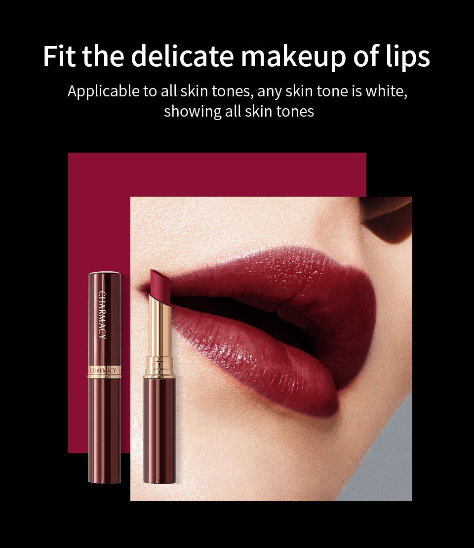 CHARMACY 16 Colors Waterproof Velvet Lipstick — Long-Lasting Matte Lip Makeup | Mzunye